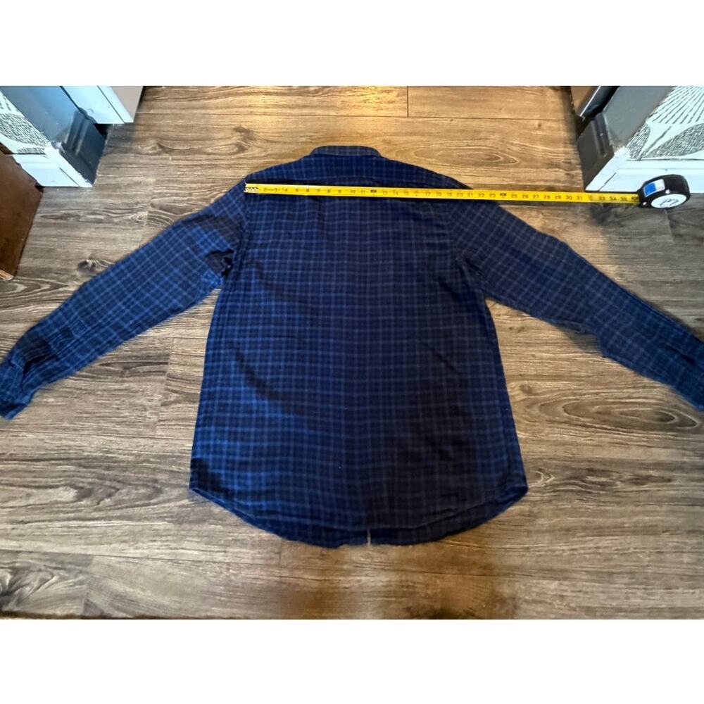 Banana Republic Custom 078 Shirt Men's L Camden Fit Navy Blue Geometric Print